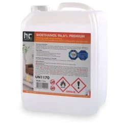 Hoefer Chemie 60 L Bioéthanol à 96,6 % Dénaturé En Bidon De 5 Litres (12 X 5 Lit...