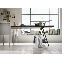 DeLonghi Radiateur à Bain D'huile Mobile 500W Argent