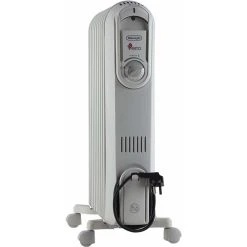 DeLonghi Radiateur à Bain D'huile Mobile Avec 2 Niveaux Puissance 1000W 2500W ...