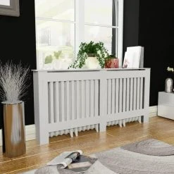 VidaXL Cache-radiateur Blanc MDF 172 Cm