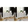 VidaXL Cache-radiateurs 2 Pcs Blanc MDF 172 Cm