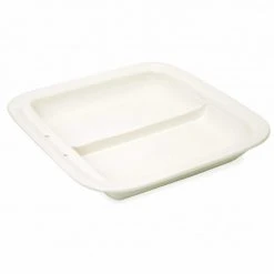 Pujadas Bac Alimentaire Porcelaine Carré 2 Compartiments Pour Chafing Dish In...
