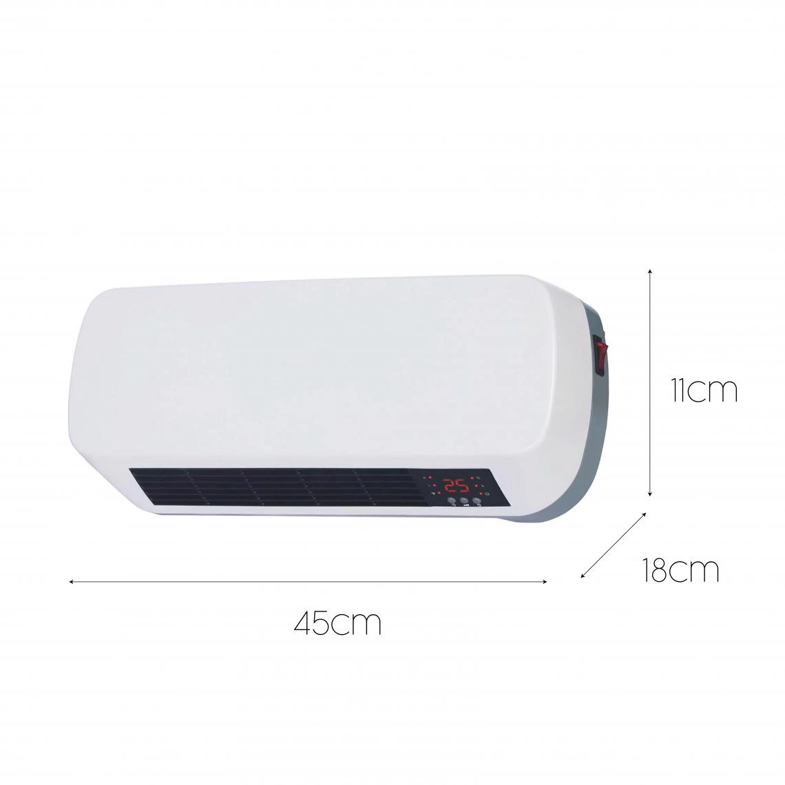 Chauffage Céramique Mural 2000W Kekai Programmable 45x18x11 Cm Avec T... – Image 2