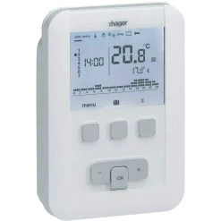 Hager Thermostat D'ambiance Programmable Digital Filaire TAP