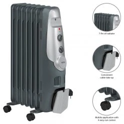 Radiateur Bain D'huile électrique De Chauffage 7 éléments AEG RA 5...