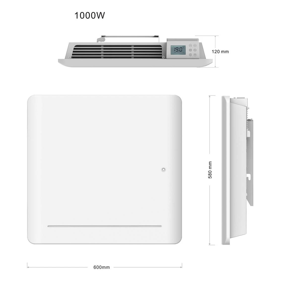 Voltman Radiateur électrique Fixe En Céramique à Chaleur Douce LEIA 1000W ... – Image 2