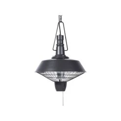 Beliani Chauffage De Terrasse électrique En Acier Noir AMIATA