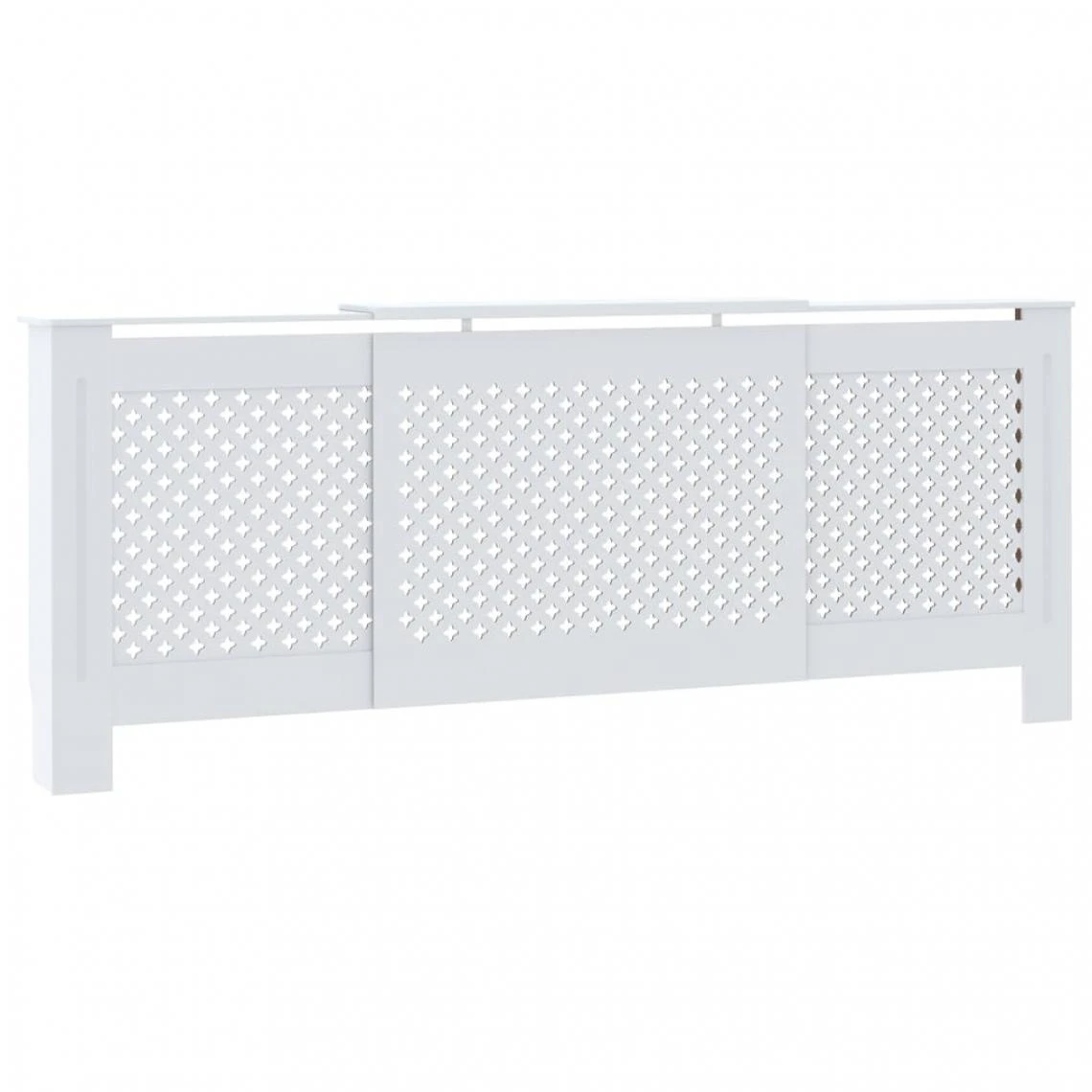 VidaXL Cache-radiateur MDF Blanc 205 Cm – Image 2