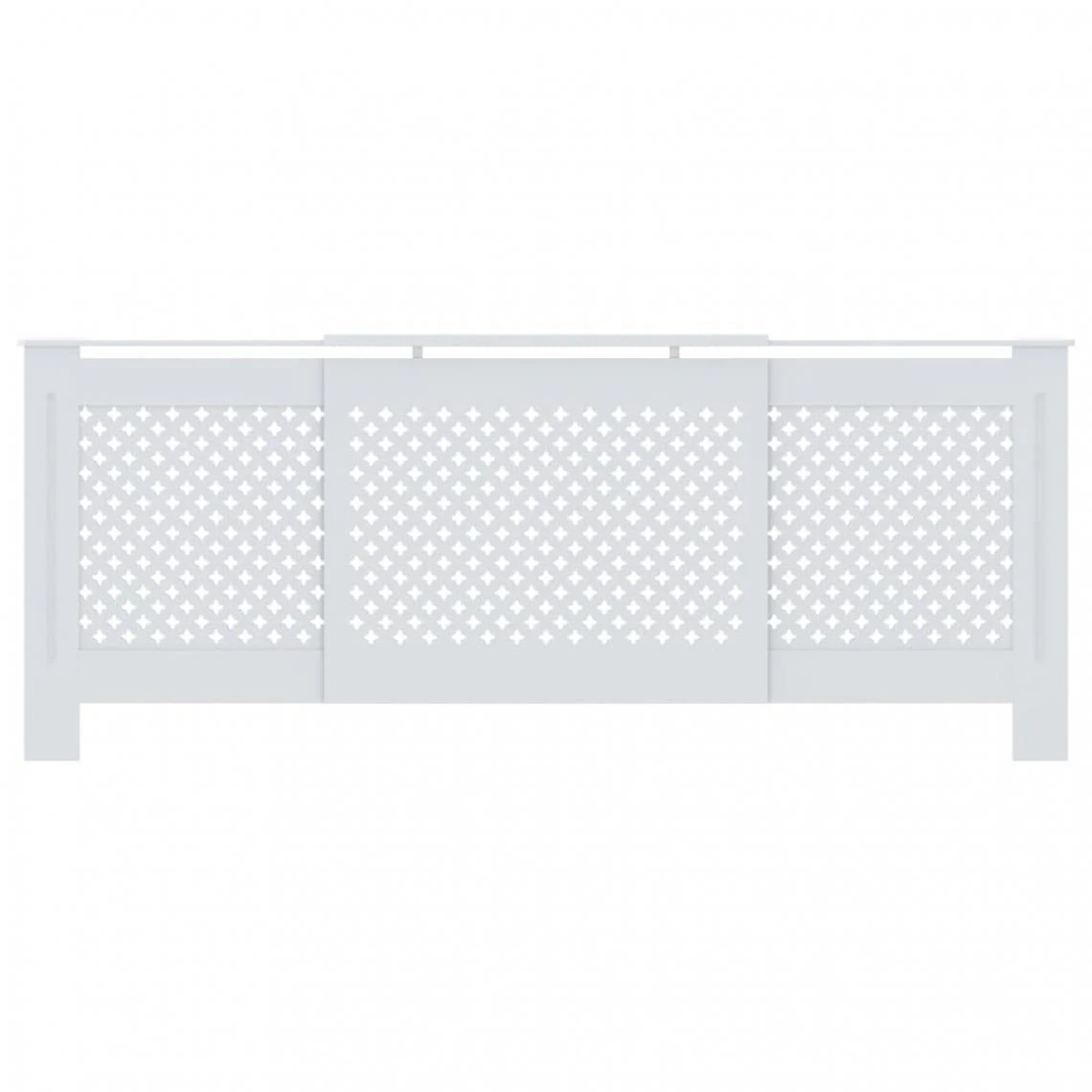 VidaXL Cache-radiateur MDF Blanc 205 Cm – Image 3