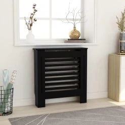 VidaXL Cache-radiateur MDF Noir 78 Cm