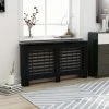 VidaXL Cache-radiateur Noir 152x19x81 Cm MDF